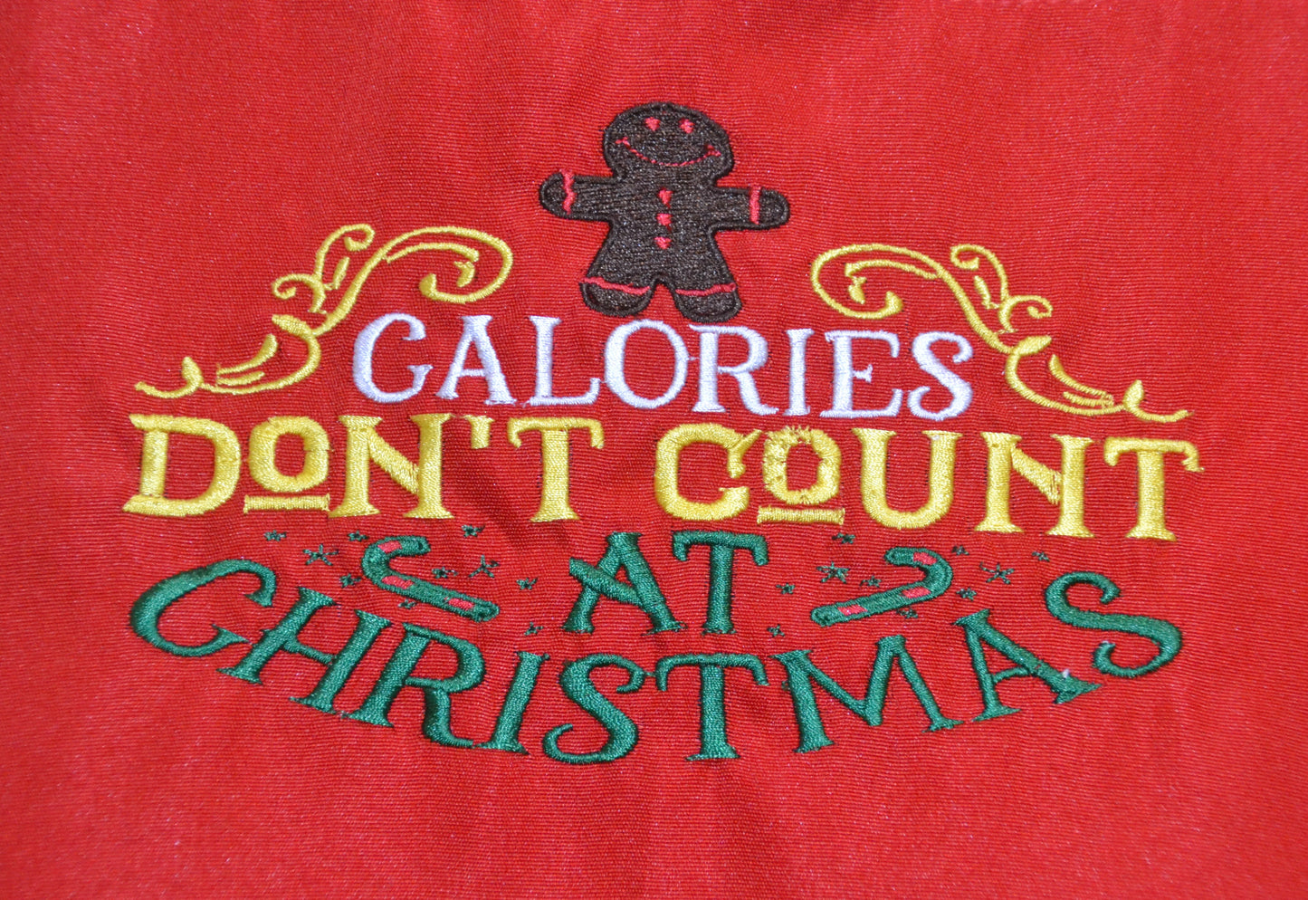 Apron - Calories Don't Count At Christmas - RED